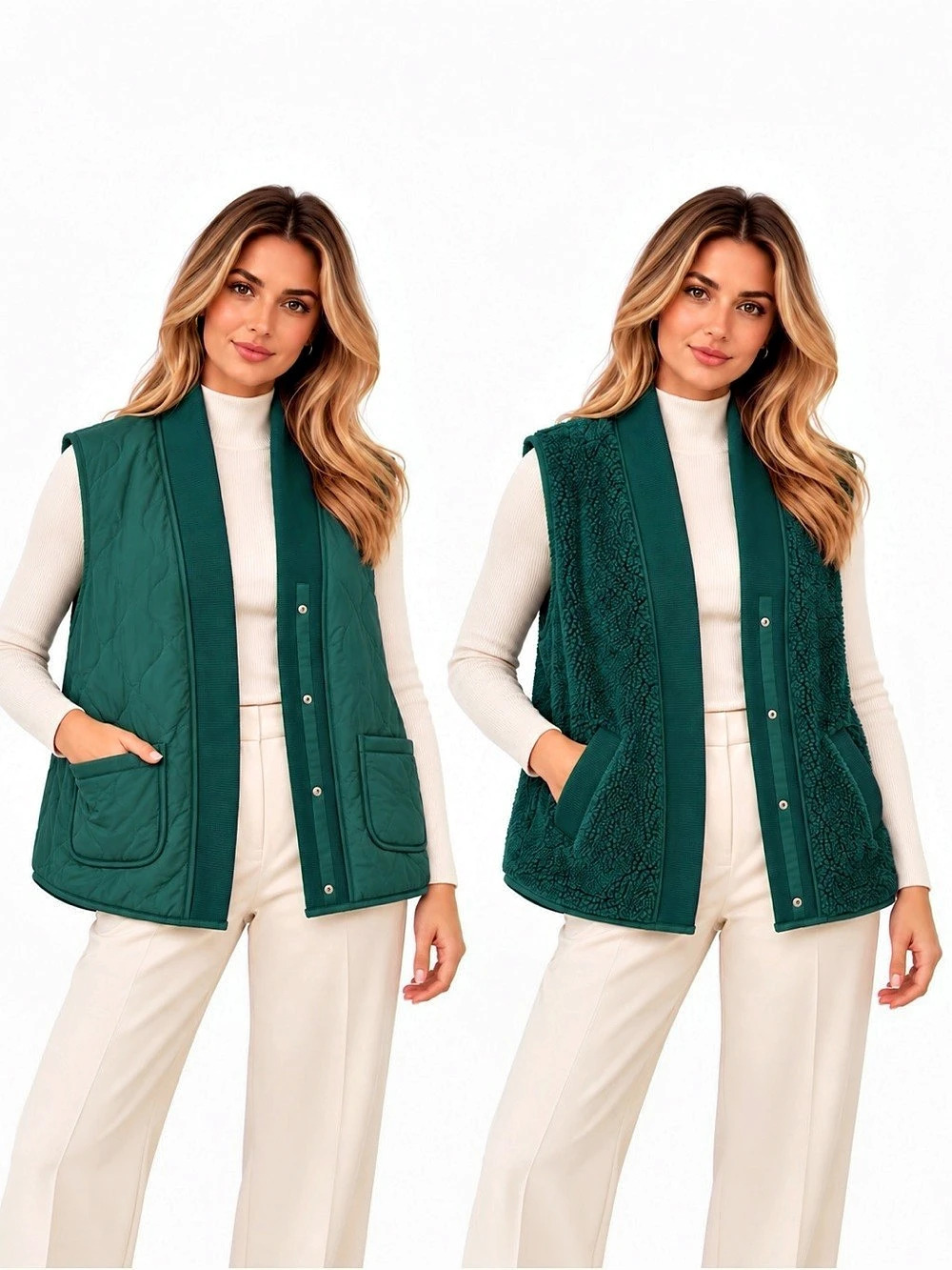 Westbound Fleece Vest in Green Size Large NWT